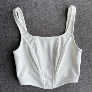 Princess Polly white corset crop top